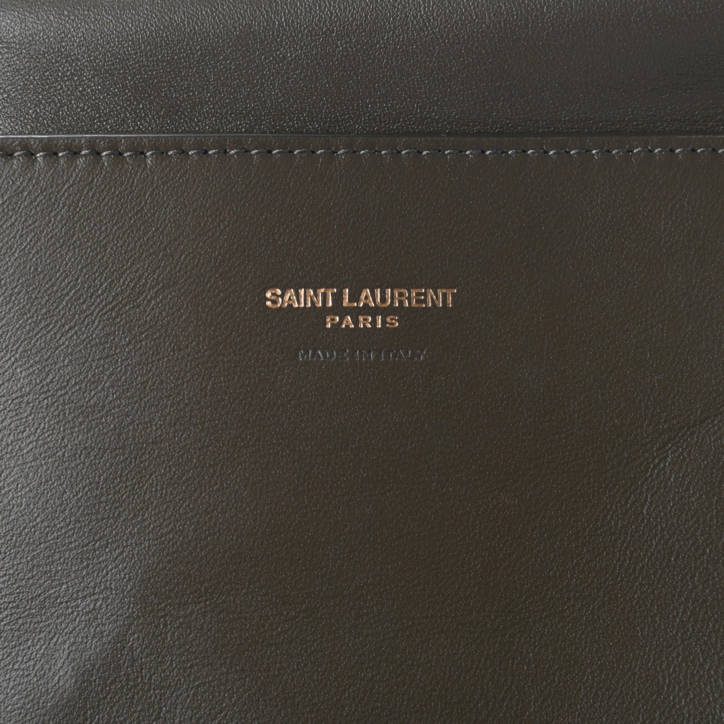 Smooth Calfskin Suede Medium Reversible Monogram Kate Satchel Olive