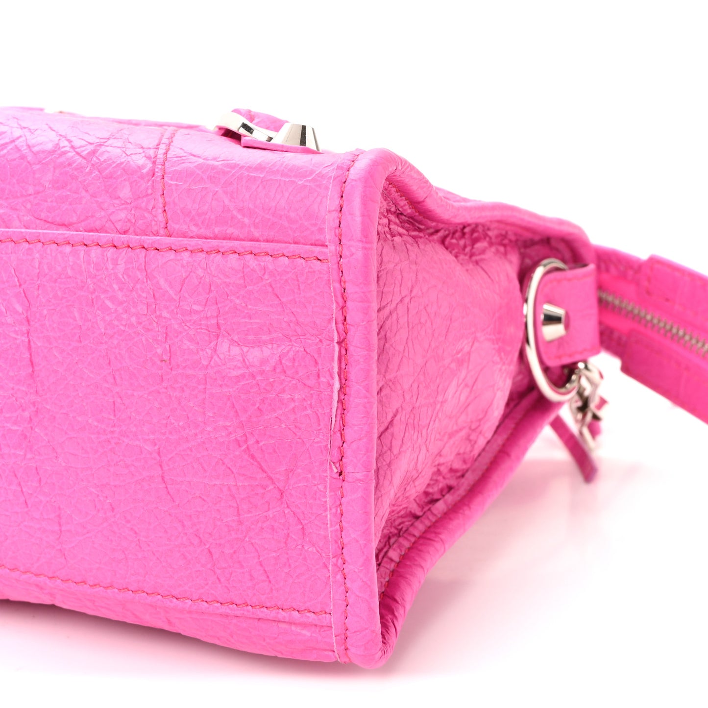 Agneau Classic Silver Hardware S City Fuchsia