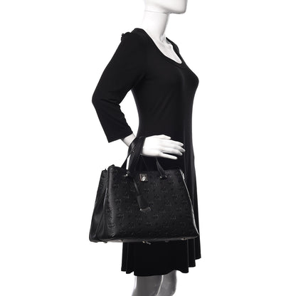MCM Calfskin Ottomar Monogram Large Essential Tote Black 2 of 14