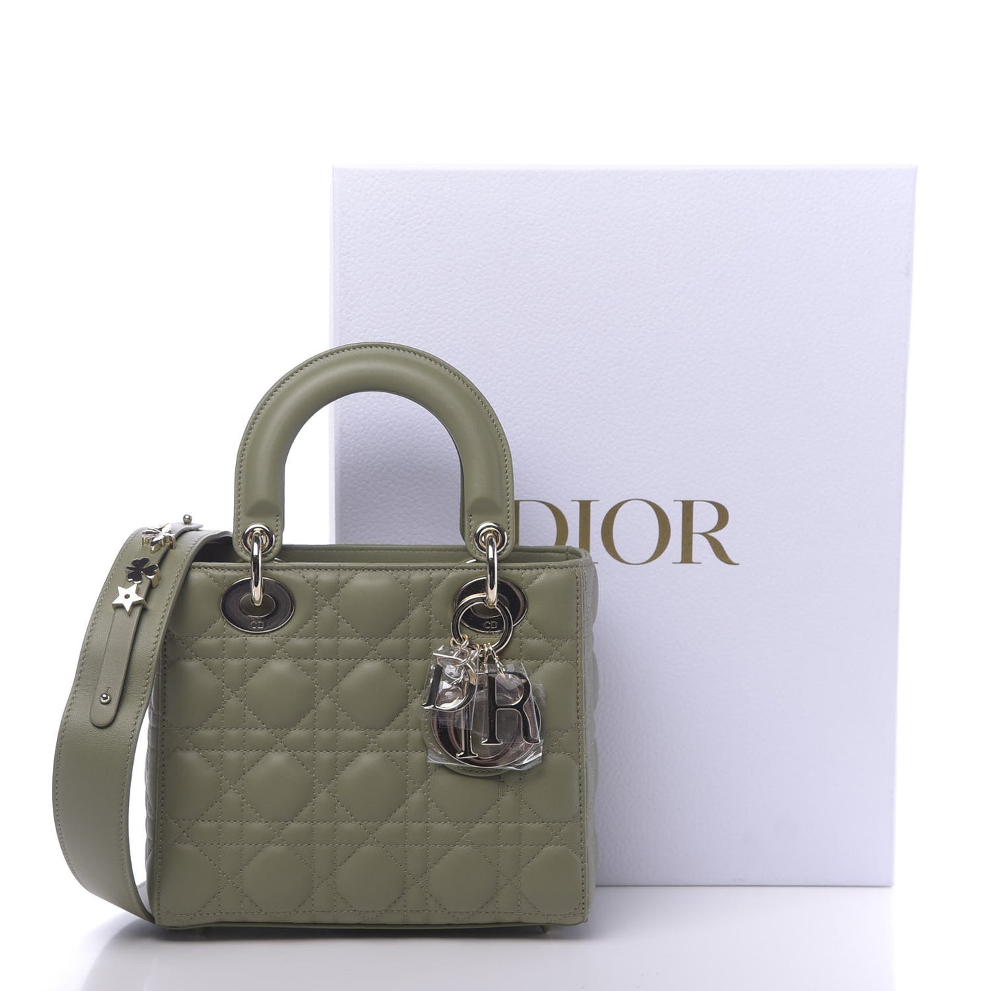 Lambskin Cannage Small My ABCDior Lady Dior Army Green
