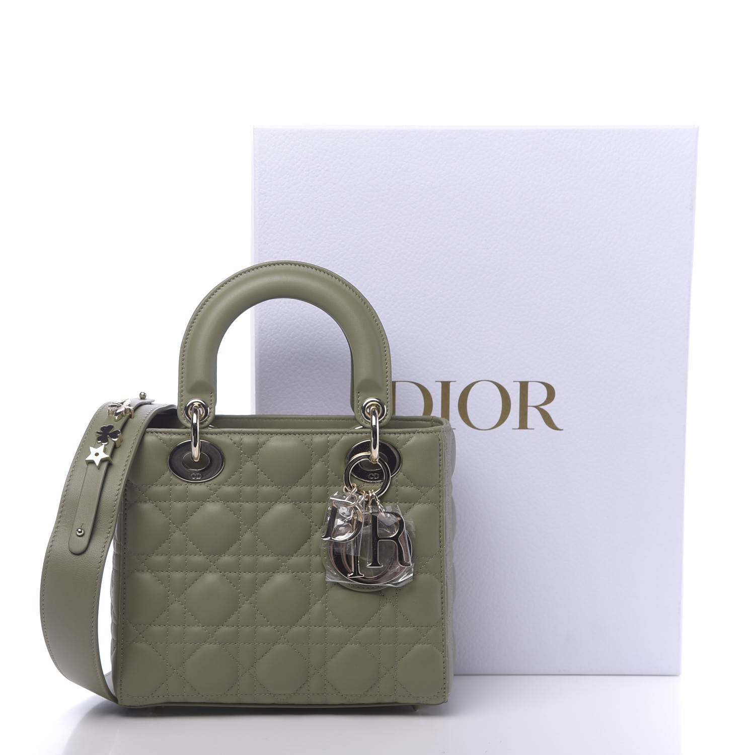 Christian Dior Lambskin Cannage Small My ABCDior Lady Dior Army Green 10 of 10