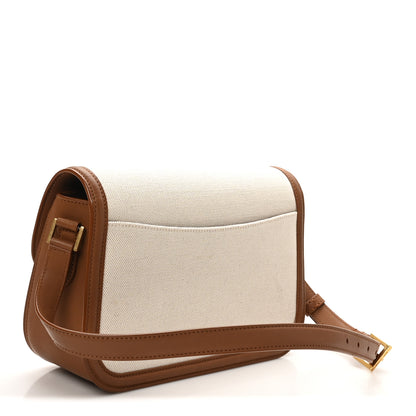 Saint Laurent Linen Calfskin Monogram Small Solferino Satchel Greggio Brick 6 of 19