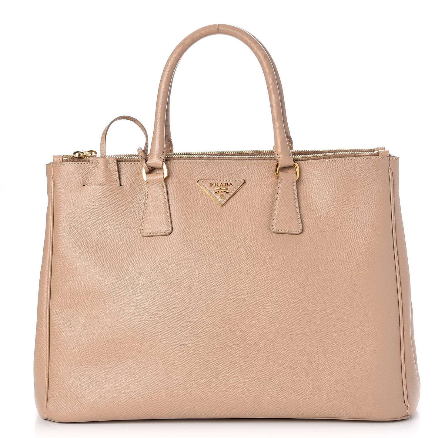 Saffiano Large Galleria Double Zip Tote Sabbia