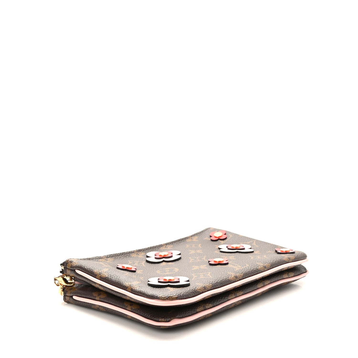 Louis Vuitton Monogram Blooming Flowers Double Zip Pochette 4 of 9