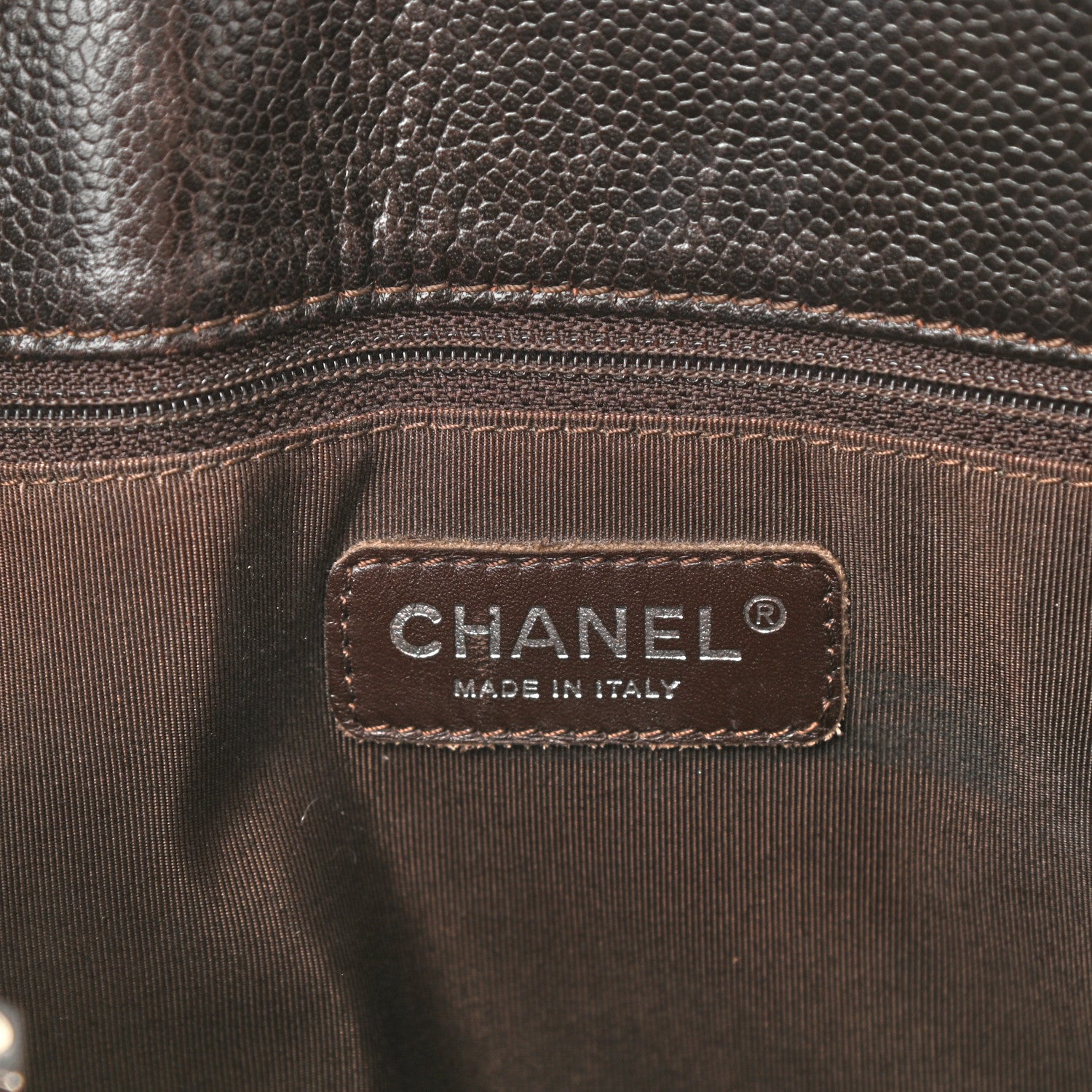 Chanel Caviar Quilted Grand Shopping Tote GST Dark Brown 6 of 12