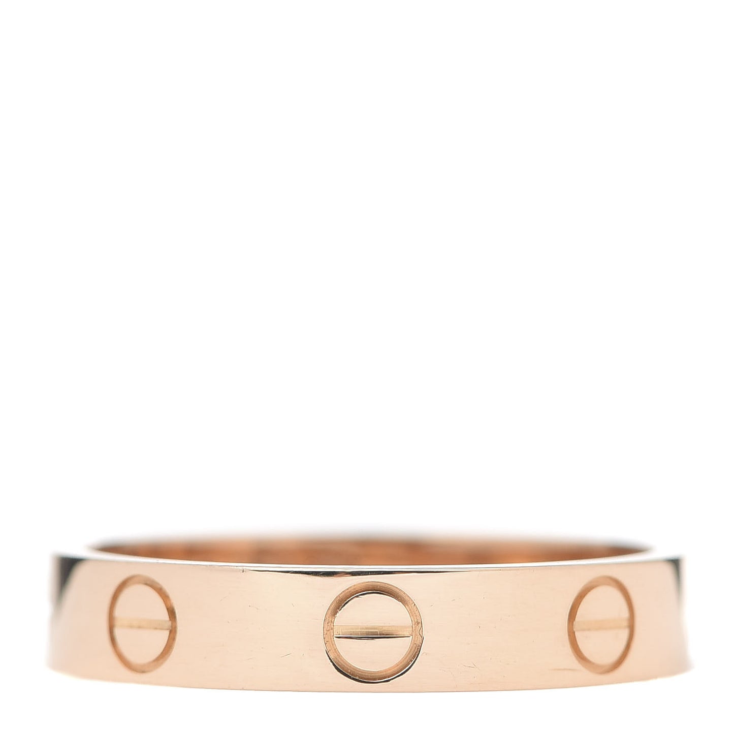 18K Pink Gold 3.5mm LOVE Wedding Band Ring 53 6.5