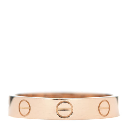 Cartier 18K Pink Gold 3.5mm LOVE Wedding Band Ring 53 6.5 1 of 5