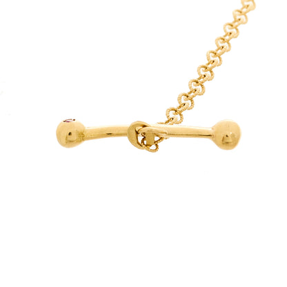 Roberto Coin 18K Yellow White Gold Diamond Flat Station Toggle Necklace 4 of 4
