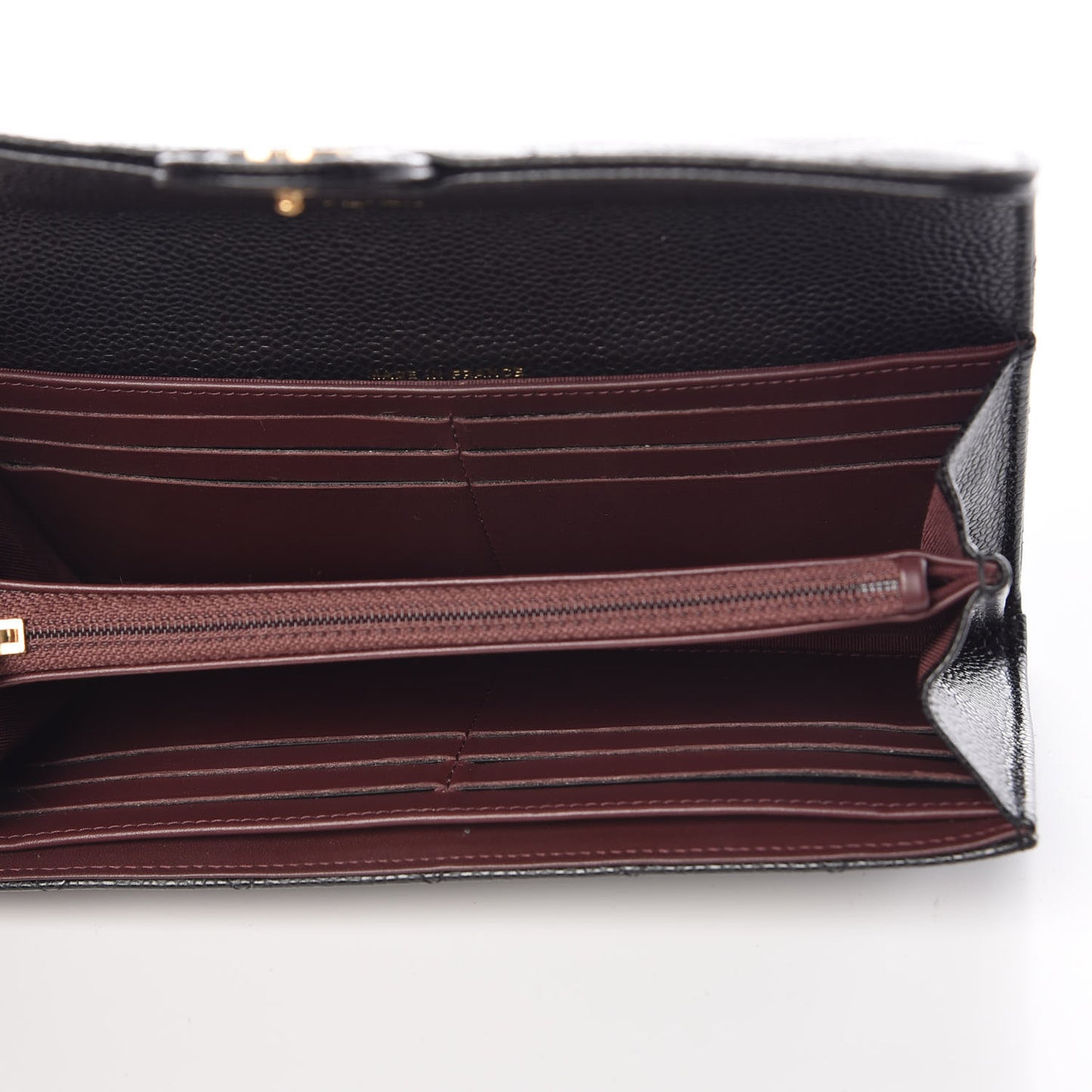 Caviar Quilted Large Flap Wallet Black