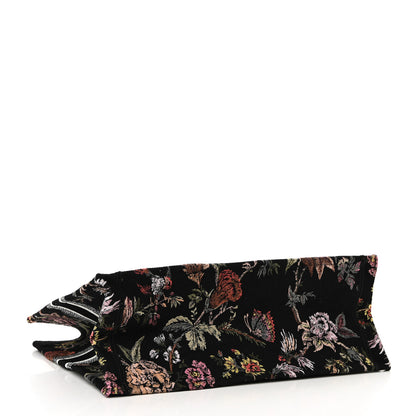 Christian Dior Canvas Embroidered Large Book Tote Black Multicolor 4 of 10