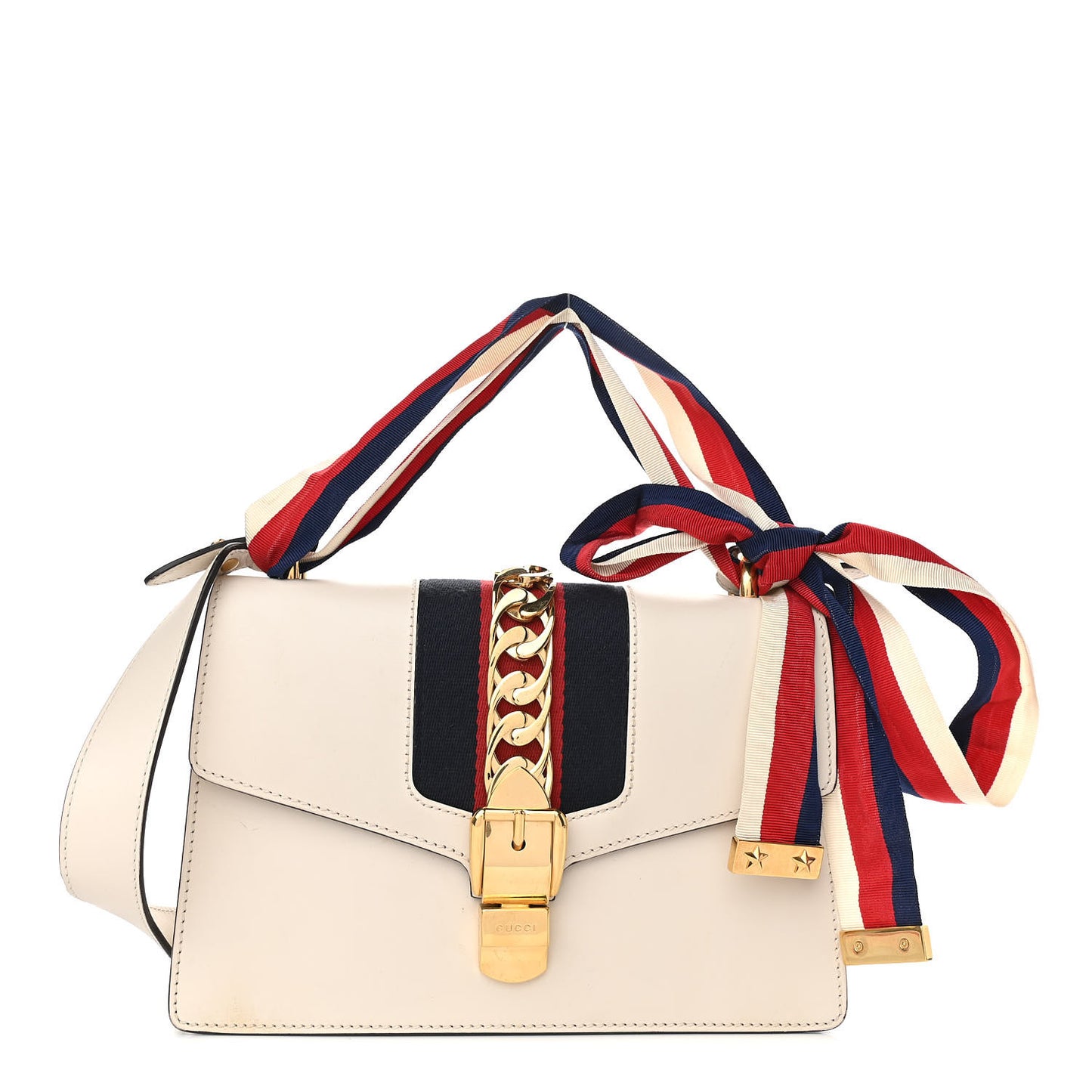 Calfskin Small Sylvie Shoulder Bag Off White