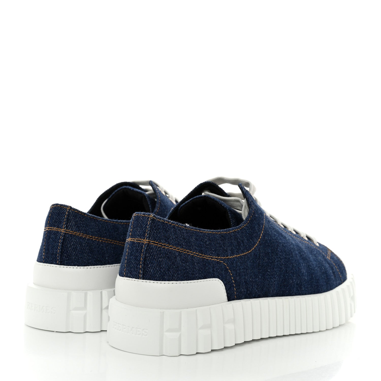 Hermes Denim Womens Cross Sneakers 36 Bleu 4 of 8