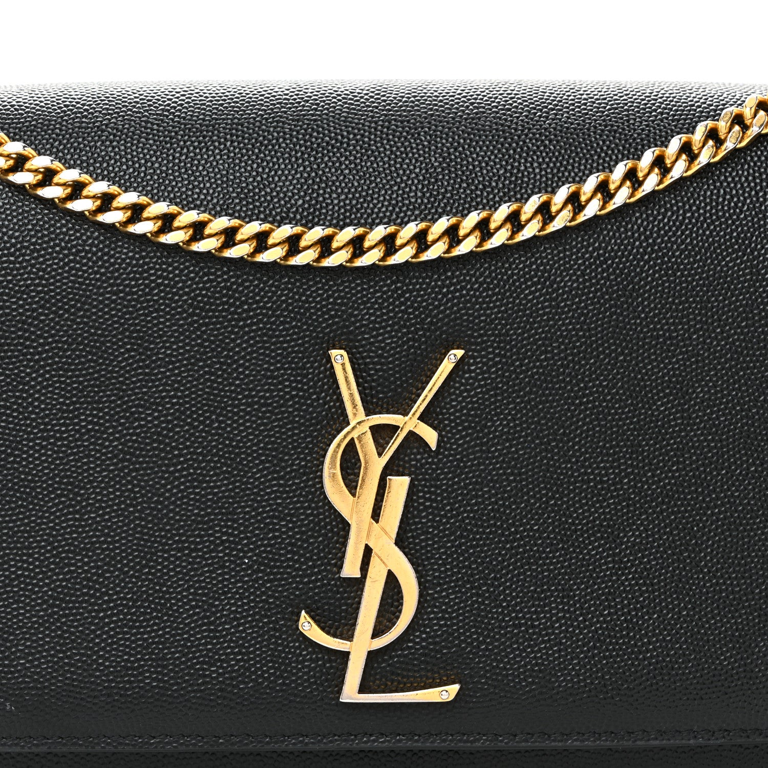 Saint Laurent Grain De Poudre Medium Classic Monogram Kate Satchel Black 7 of 9