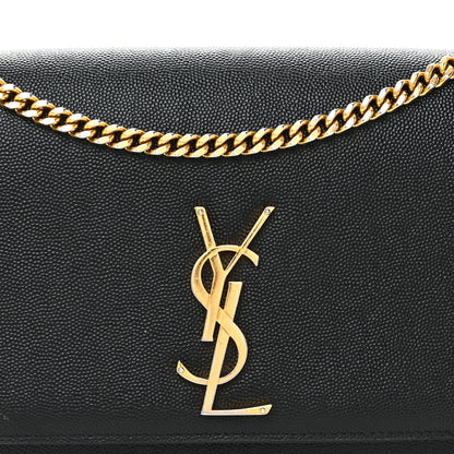 Saint Laurent Grain De Poudre Medium Classic Monogram Kate Satchel Black 7 of 9