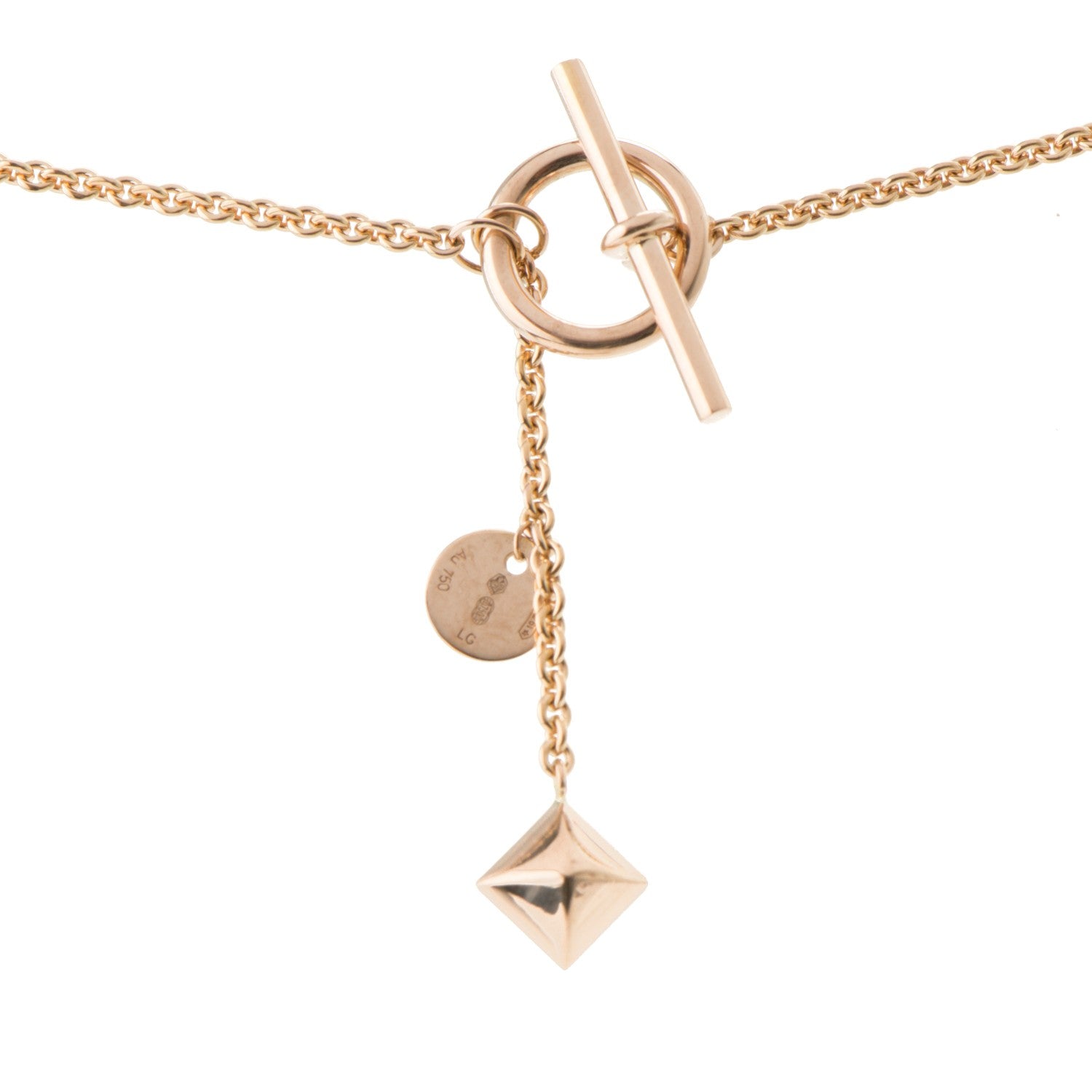 Hermes 18K Rose Gold Ronde Chaine d'Ancre Necklace 4 of 6