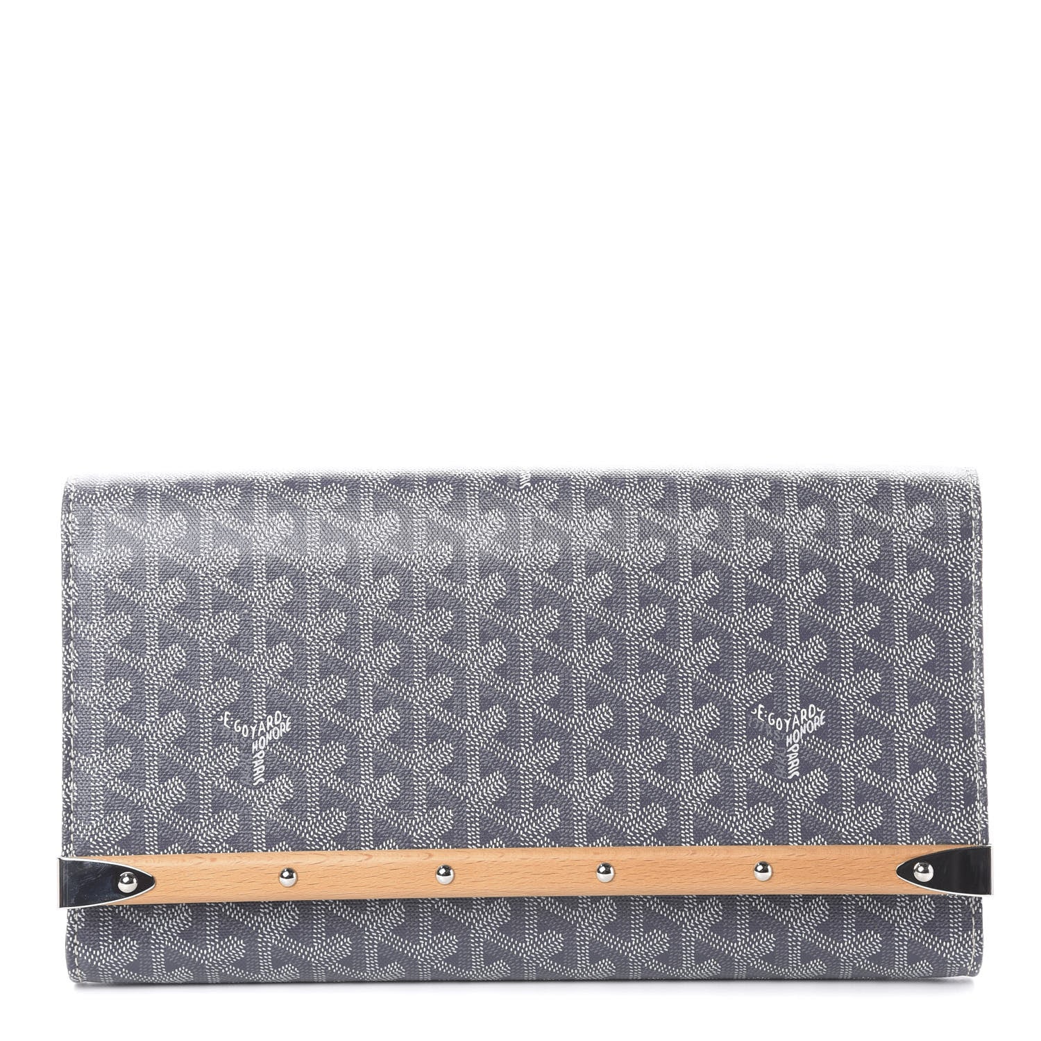 Goyard Goyardine Monte Carlo Bois Clutch Grey 1 of 6