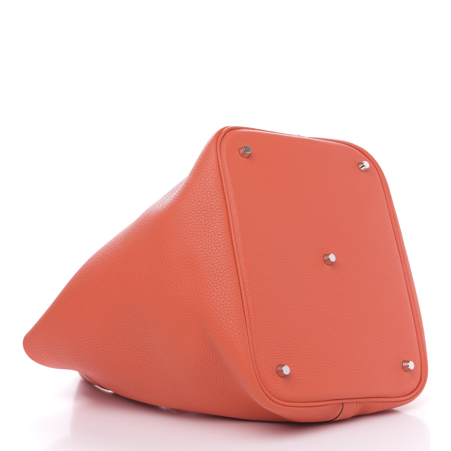 Hermes Taurillon Clemence Picotin 26 GM Orange Poppy 3 of 11