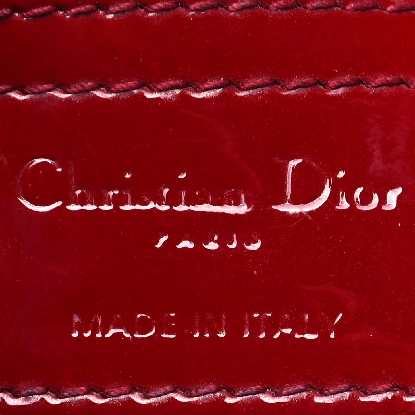 Patent Cannage Medium Lady Dior Red