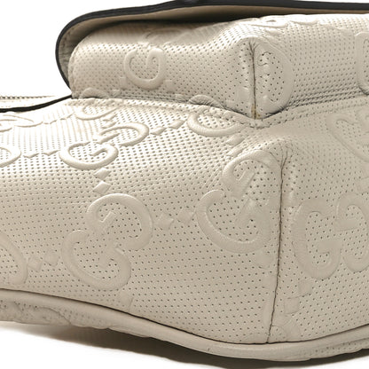 Gucci Calfskin GG Tennis Embossed Pocket Belt Bag Mystic White 9 of 11