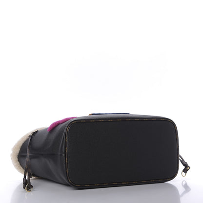 Louis Vuitton Calfskin Monogram Teddy Neverfull MM Black 4 of 9