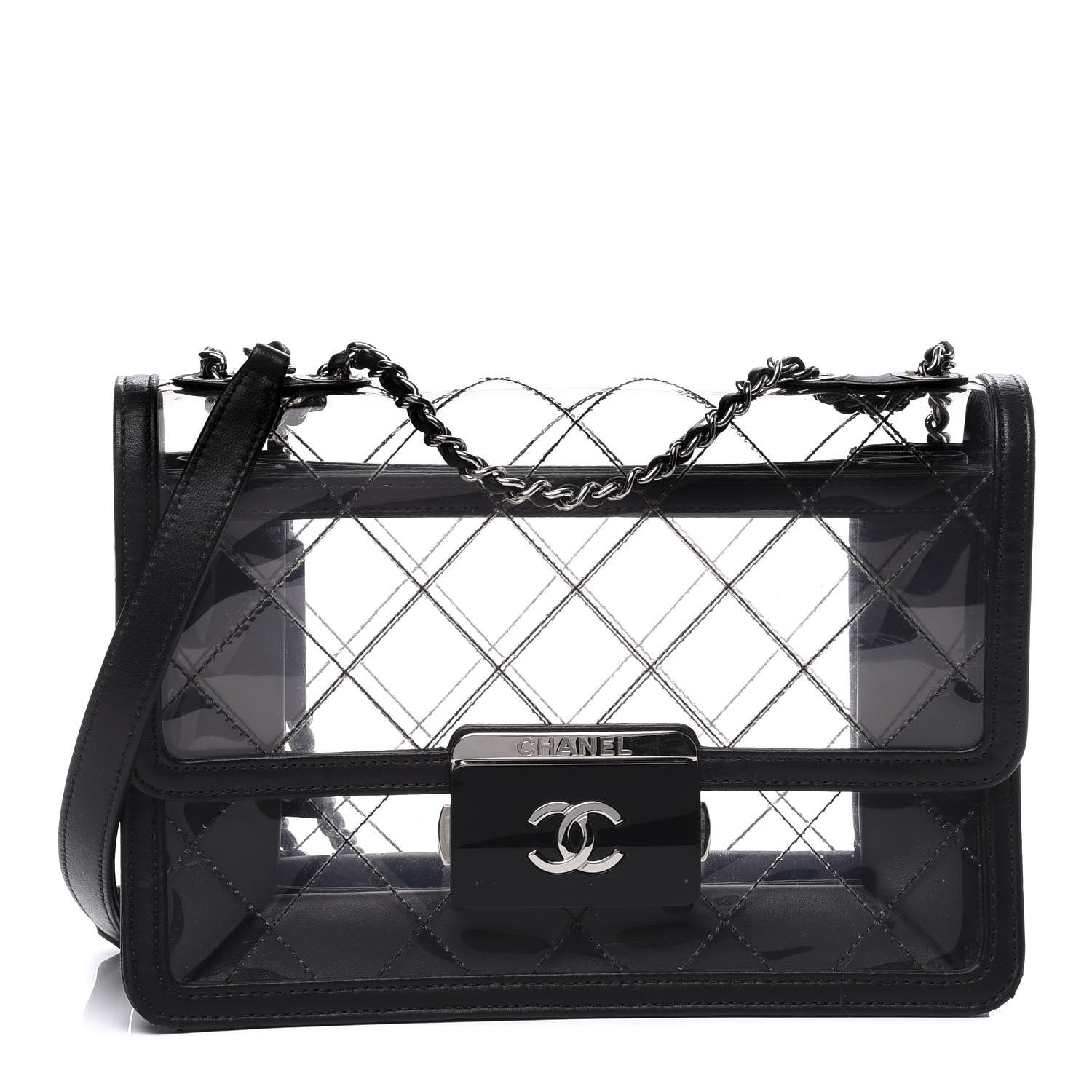 Chanel PVC Lambskin Quilted Beauty Lock Flap Black 1 of 9