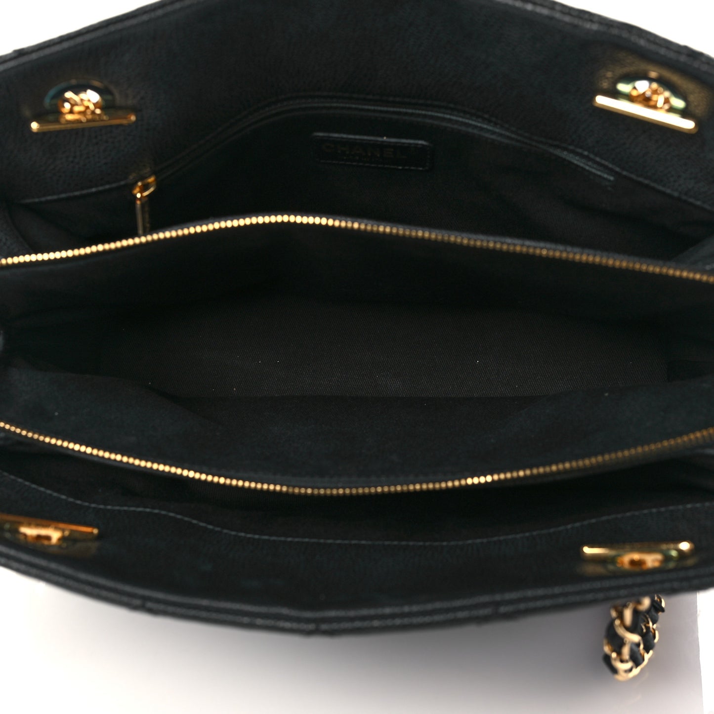 Caviar Quilted CC Timeless Soft Tote Black