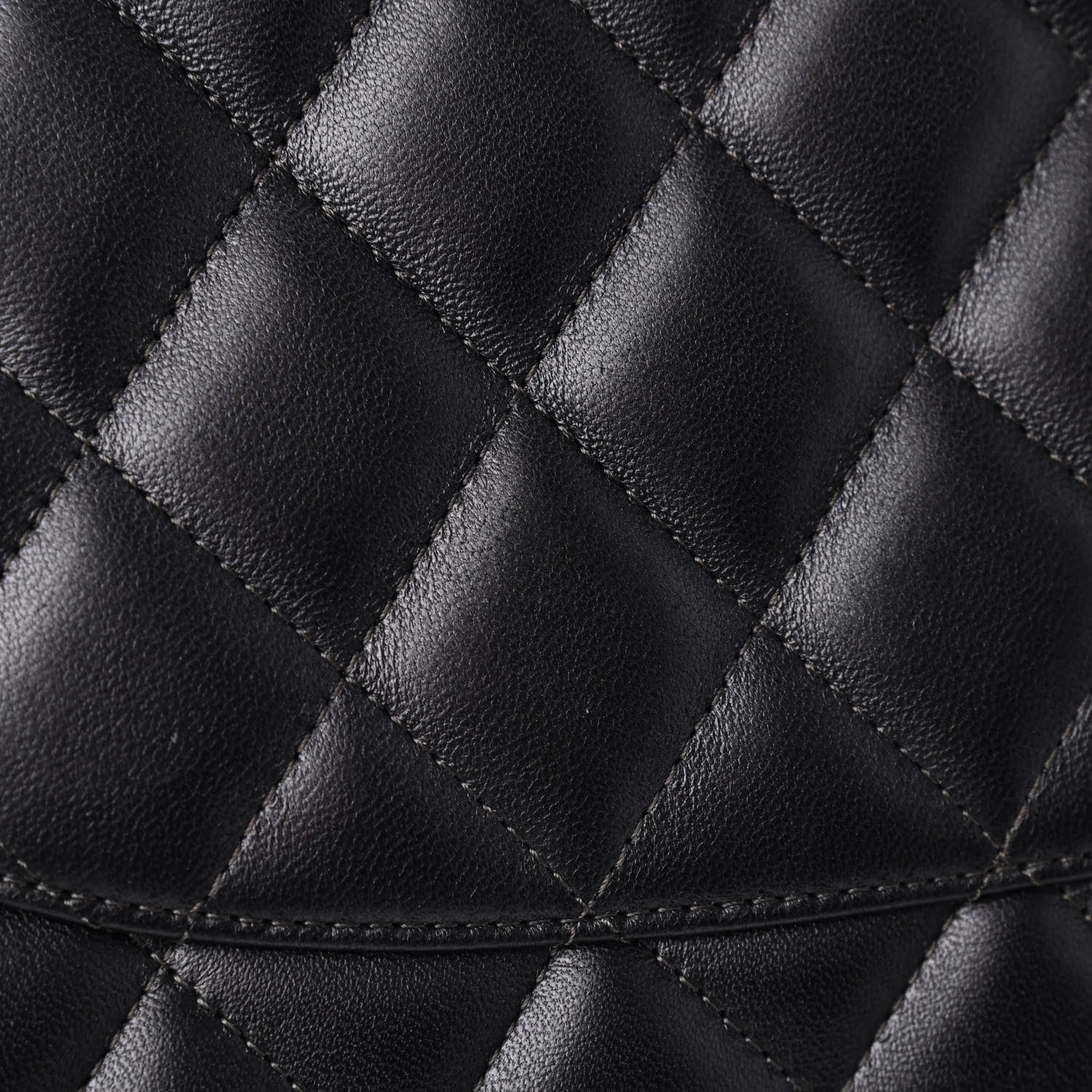 Chanel Metallic Lambskin Quilted Jumbo Single Flap Dark Grey 11 of 11