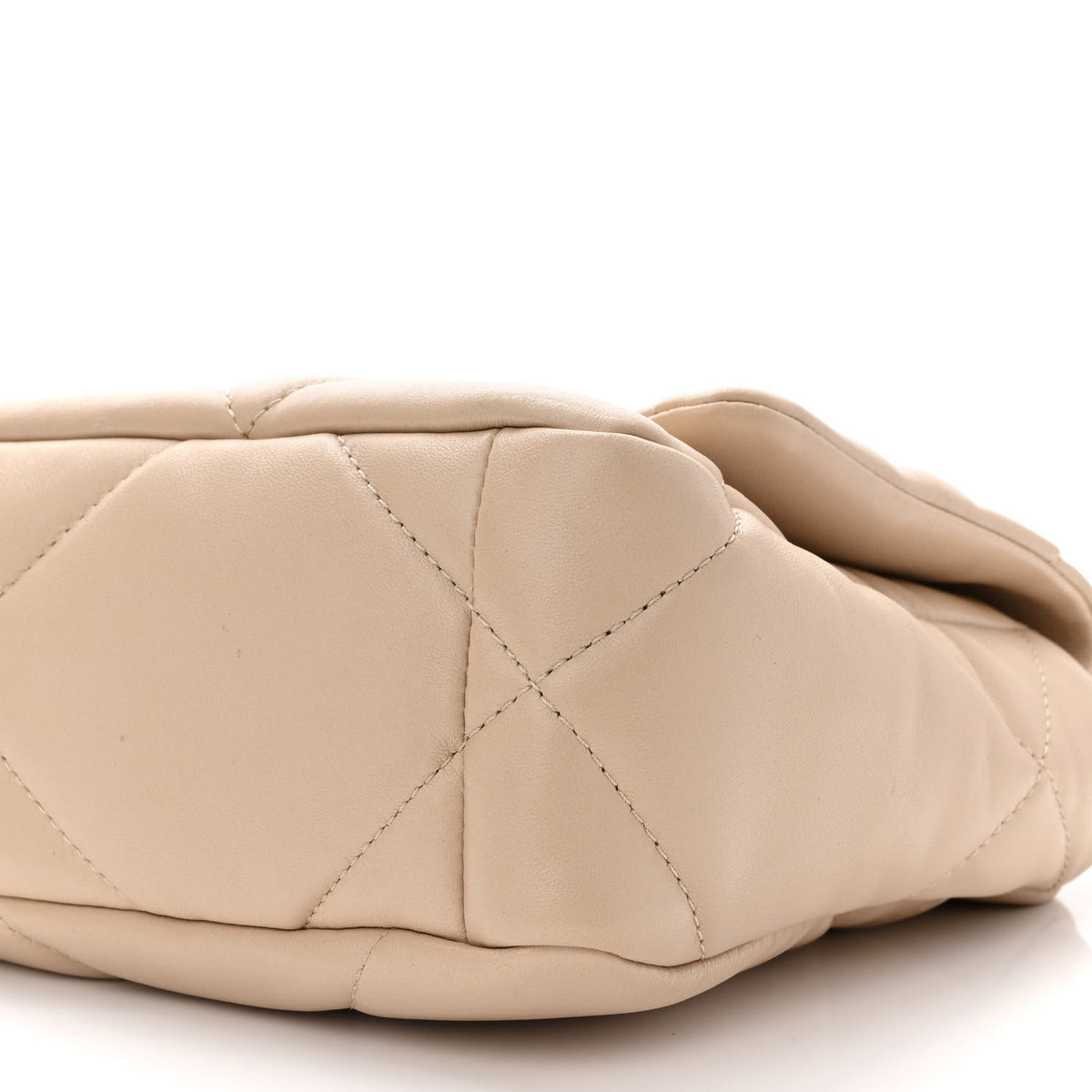 Chanel Goatskin Quilted Medium Chanel 19 Flap Beige 10 of 11