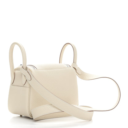 Hermes Taurillon Clemence Mini Lindy 20 Craie 2 of 8