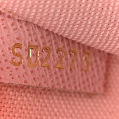 Louis Vuitton Damier Azur Pochette Felicie Chain Wallet Rose Ballerine 8 of 13