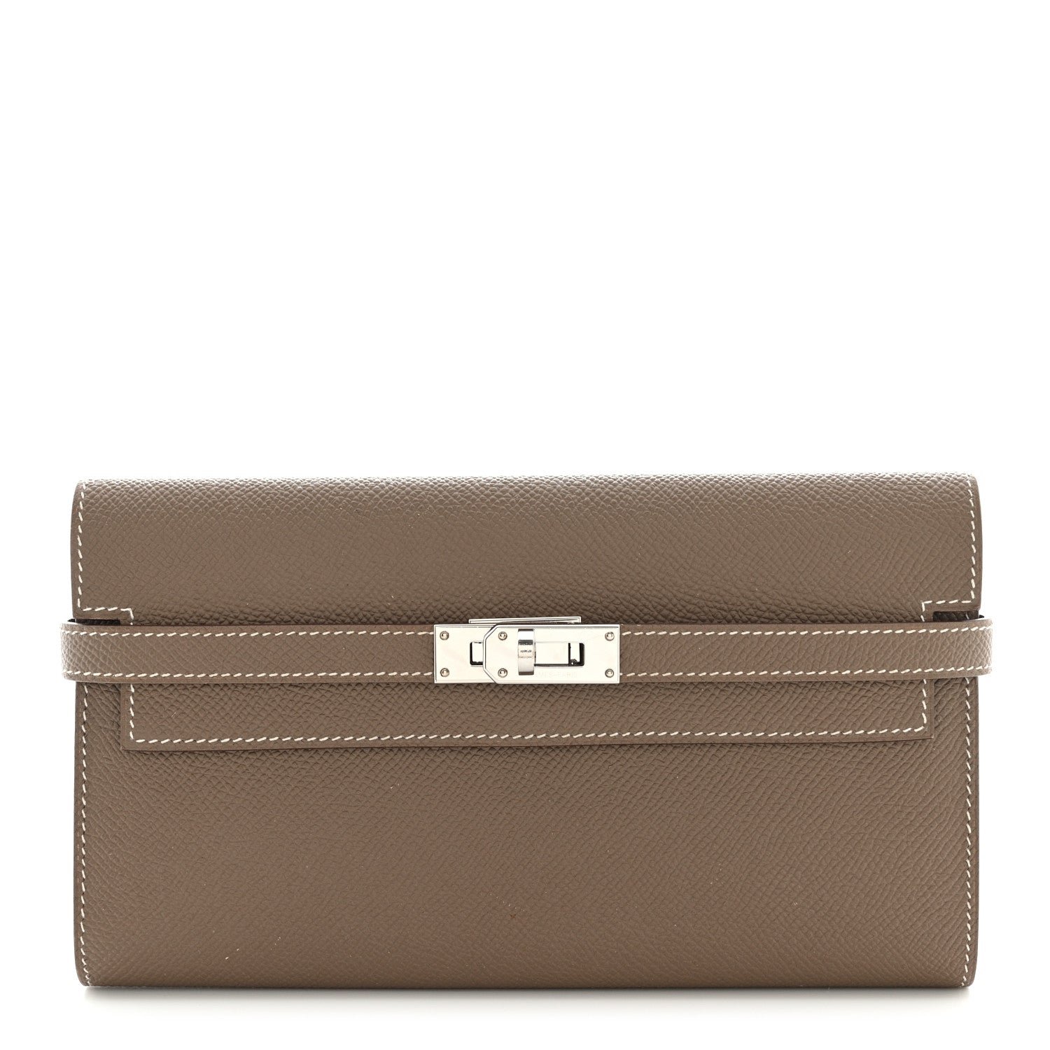 Hermes Epsom Kelly Longue Wallet Etoupe 1 of 9