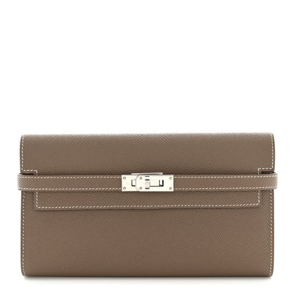 Hermes Epsom Kelly Longue Wallet Etoupe 1 of 9