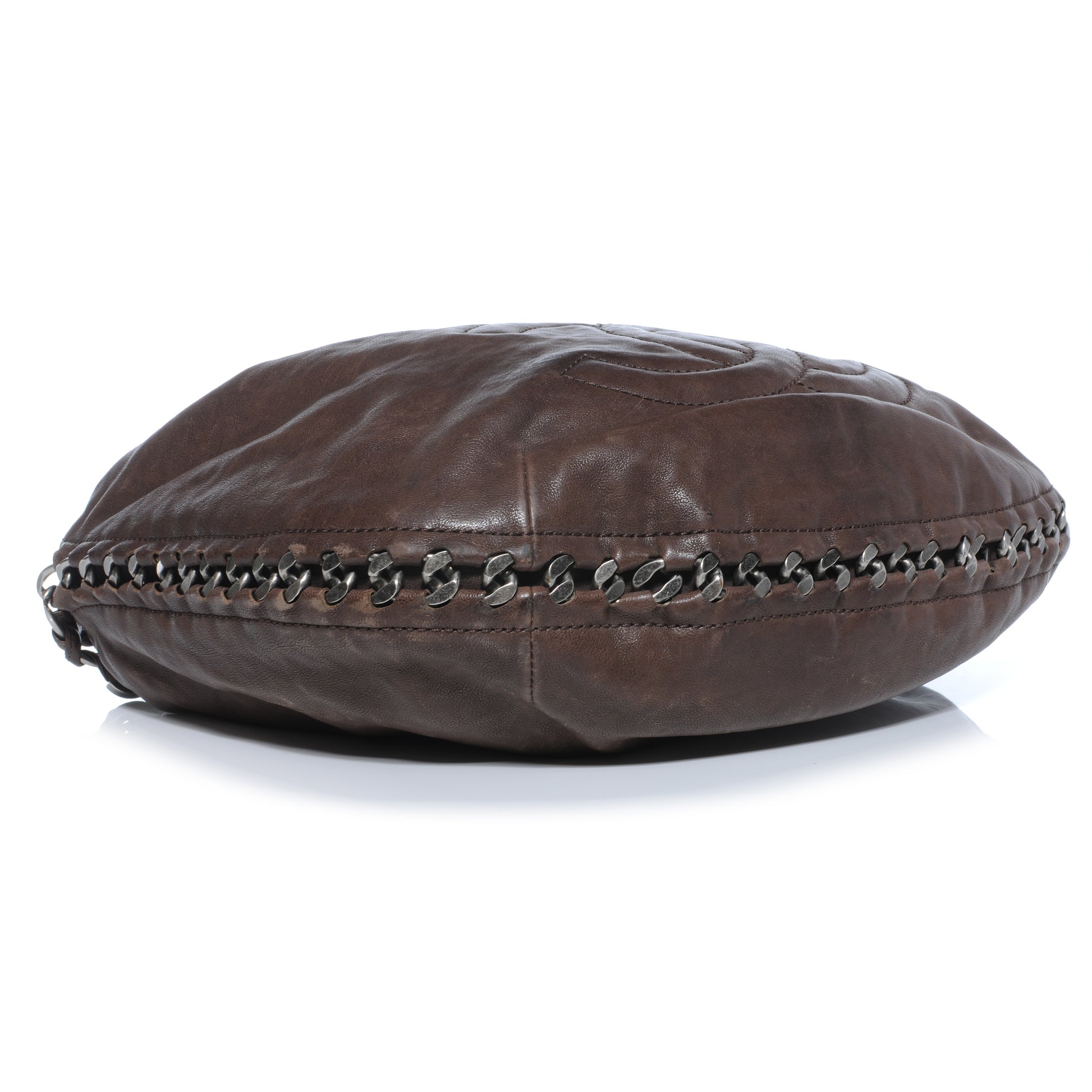 Chanel Leather Modern Chain Hobo Brown 4 of 8