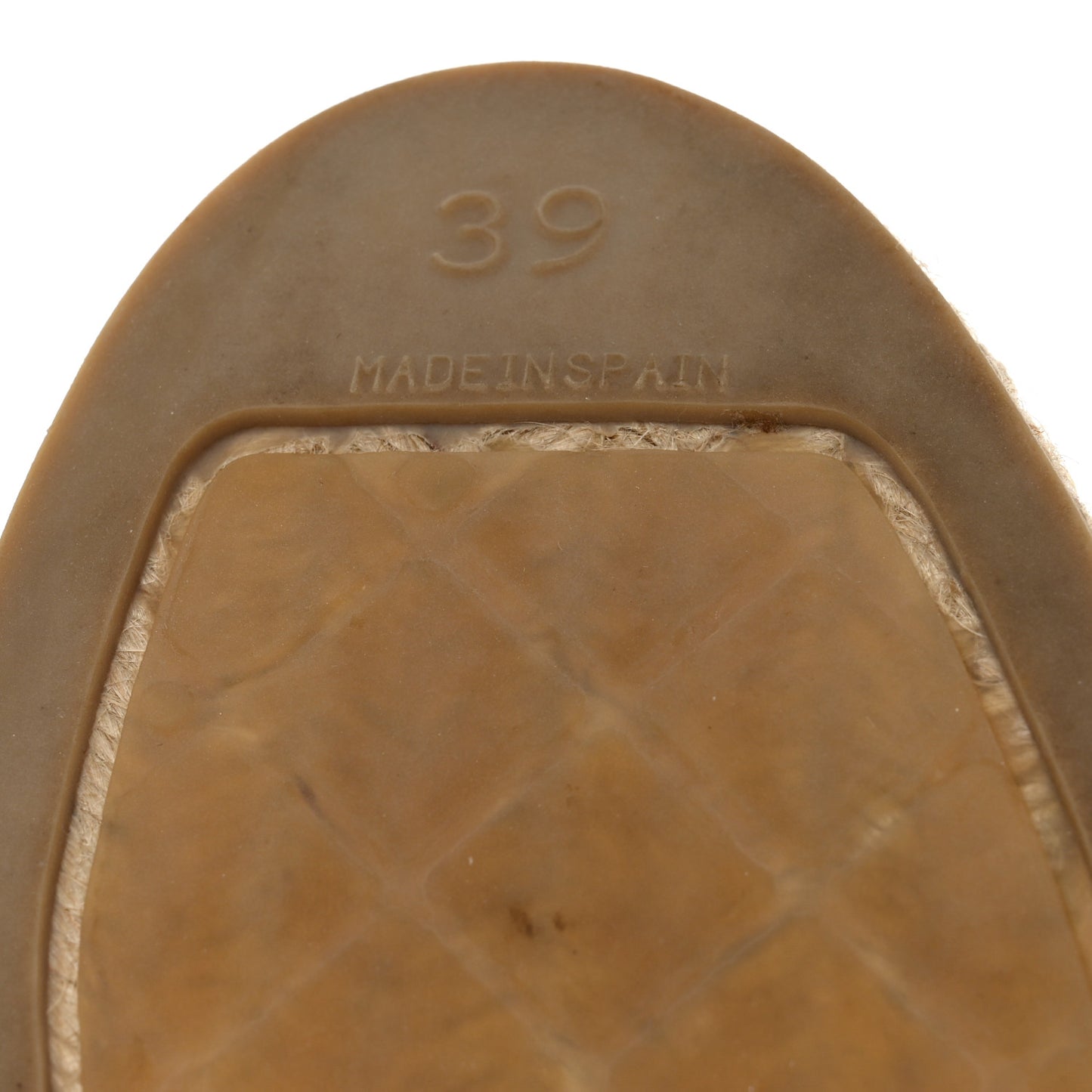 Lambskin CC Espadrilles 39 Beige Black
