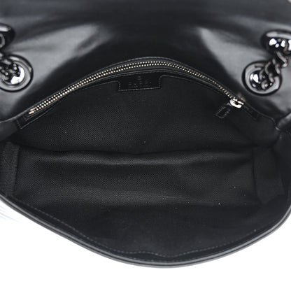 Gucci Calfskin Matelasse Monochrome Small GG Marmont Shoulder Bag Black 5 of 10
