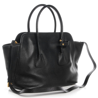 Prada Vitello Daino Top Handle Tote Nero Black 3 of 10