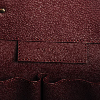 Balenciaga Grained Calfskin Gold Metallic Edge Hardware Papier A4 Tote Bordeaux 6 of 7