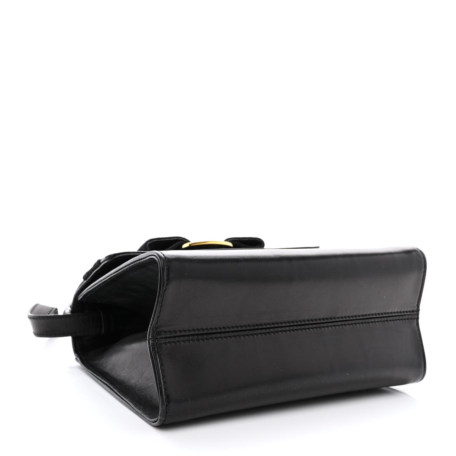 Salvatore Ferragamo Calfskin Vera Bow Mini Top Handle Crossbody Bag Black 4 of 12