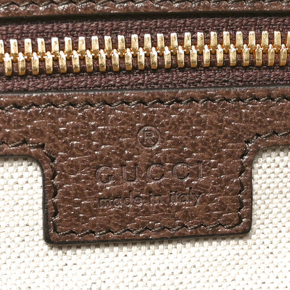 Gucci Monogram Jumbo GG Textured Dollar Calfskin Web Large Duffle Bag Camel Ebony 5 of 9