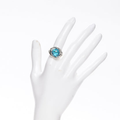 David Yurman Sterling Silver Blue Topaz 11mm Infinity Ring 53 6.5 2 of 5