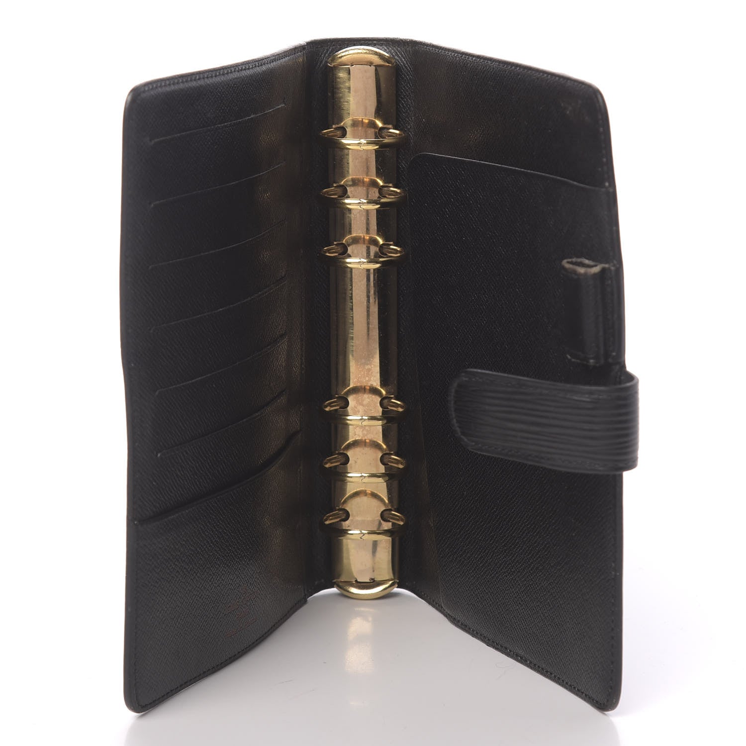 Louis Vuitton Epi Medium Ring Agenda Cover Black 5 of 7