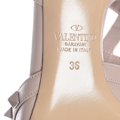 Valentino Garavani Nappa Monochrome Rockstud Ankle Strap 65mm Pumps 36 Poudre 5 of 8