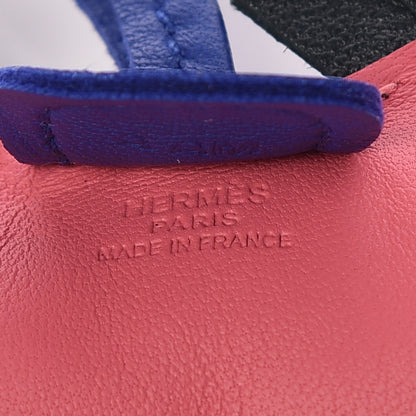 Hermes Milo Lambskin Grigri Rodeo Horse Bag Charm PM Rose Azalee Vert Cypress Bleu Electrique 4 of 5