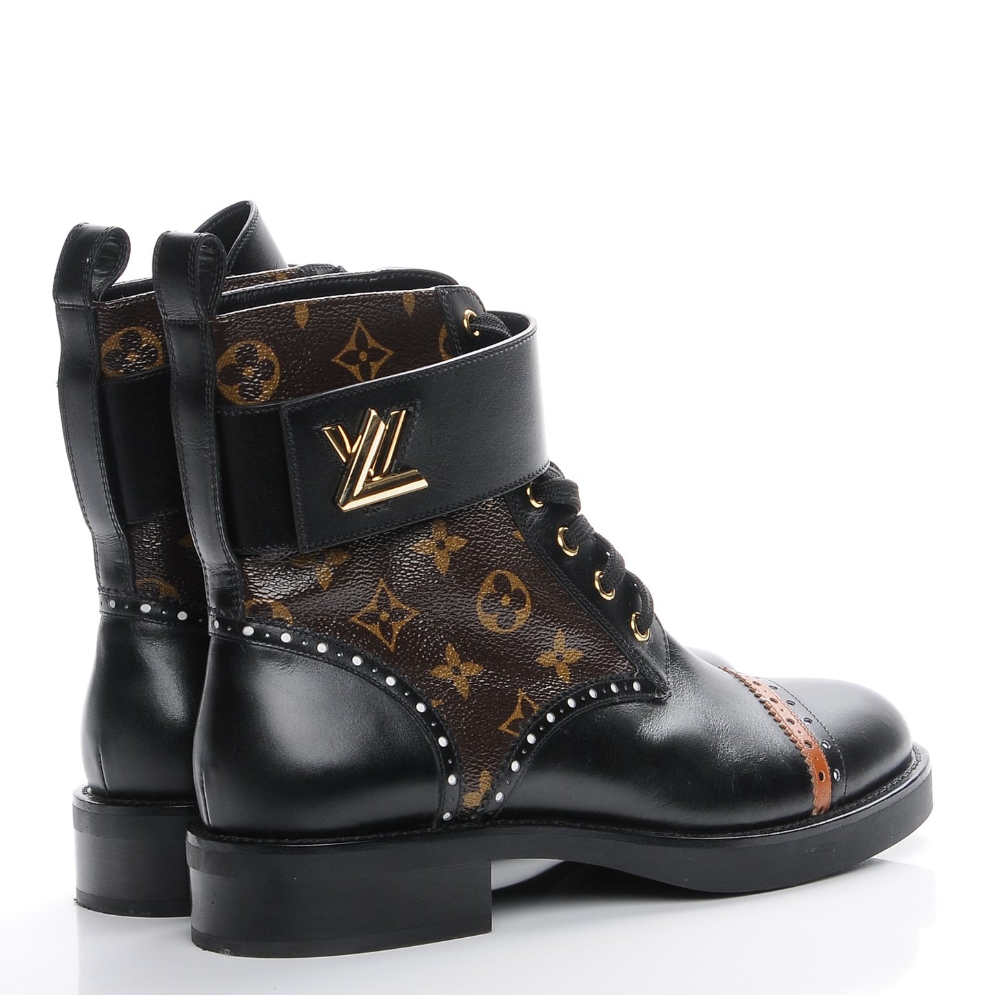 Calfskin Monogram Boyish Ranger Boots 39 Black