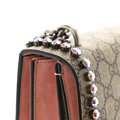 Gucci GG Supreme Monogram Suede Crystal Medium Dionysus Shoulder Bag Beige Ebony Light Peonia 13 of 13