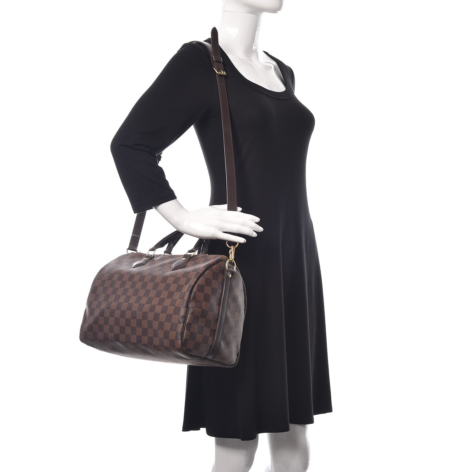 Louis Vuitton Damier Ebene Speedy Bandouliere 30 2 of 13