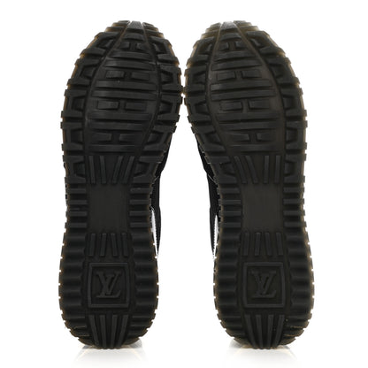 Louis Vuitton Suede Monogram Run Away Sneakers 38 Black 5 of 9