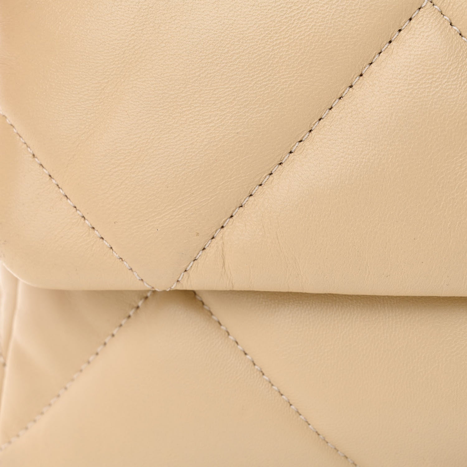 Chanel Lambskin Quilted Large Chanel 19 Flap Beige 11 of 11