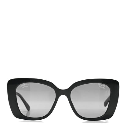 Chanel Acetate Strass Polarized Square Sunglasses 5422-B Black 2 of 8