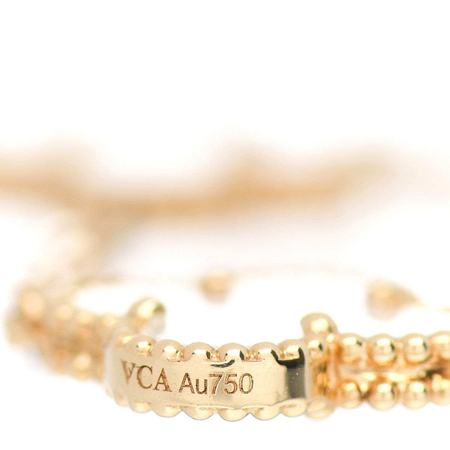 Van Cleef & Arpels 18K Yellow Gold Mother of Pearl 5 Motifs Vintage Alhambra Bracelet 3 of 4